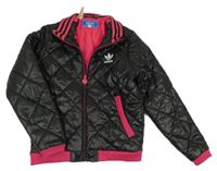 Černá prošívaná zateplená bunda Adidas