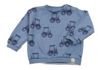 Modrá mikina s traktory F&F