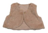 Růžová kožešinová podšitá vesta Nutmeg