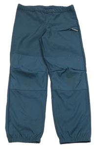 Tmavozelené šusťákové outdoorové kalhoty