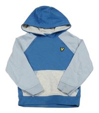 Modro-světlemodro-šedá mikina s kapucí Lyle&Scott