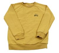 Hořčicová mikina s nápisem Nutmeg