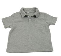 Šedé polo tričko Shein