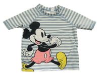 Modro-bílé pruhované UV tričko s Mickeym H&M
