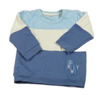 Bílo-smetanová mikina s nápisem Ergee