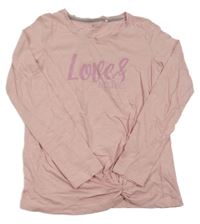 Světlerůžové triko s nápisem Yigga