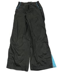 Tmavošedo-světlemodré šusťákové kalhoty Pocopiano