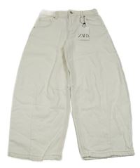 Nové - Bílé široké rifle Zara