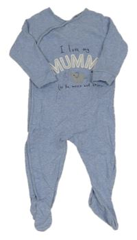 Světlemodrý overal s nápisem a slonem Next