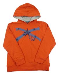 Červená mikina s hvězdami a číslem a kapucí Esprit