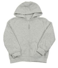 Světlešedá melírovaná propínací mikina s kapucí Primark