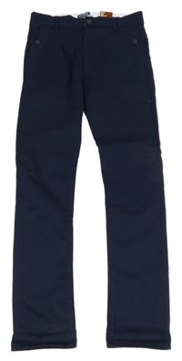 Nové - Tmavomodré chino kalhoty Okaidi