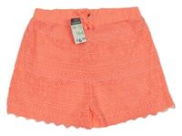 Nové - Neonově růžové kraťasy s krajkou Primark