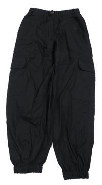 Černé plátěné cargo cuff kalhoty LC Waikiki