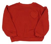 Červená mikina se srdíčkem H&M