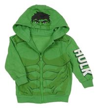 Zelená propínací mikina s kapucí - Hulk George