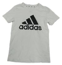 Bílé tričko s logem Adidas