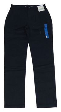 Nové - Tmavomodré plátěné chino kalhoty Denim Co.