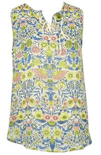 Dámská smetanovo-barevná květovaná šifonová halenka H&M