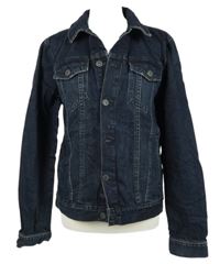 Pánská tmavomodrá riflová bunda Topman 