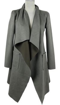 Dámský hnědý semišový cardigán 