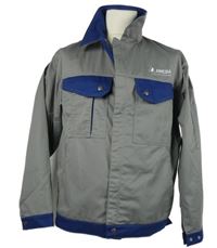 Pánská šedo-modrá pracovní bunda Aweba 