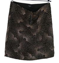 Nové - Dámská černo-světlerůžová vzorovaná třpytivá sukně Reserved