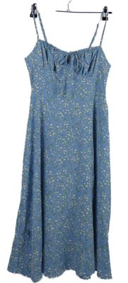 Dámské světlemodré květované milkmaid šaty Shein 