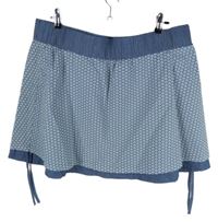 Dámská modro-bílá vzorovaná plátěná sukně 