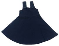 Tmavomodré žebrované šaty Mini Boden