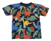 Tmavomodré tričko s dinosaury George