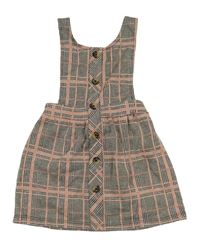 Černo-růžovo-bílá kostkovaná laclová sukně Primark