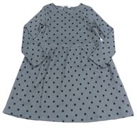 Šedé žebrované úpletové šaty s hvězdami Primark