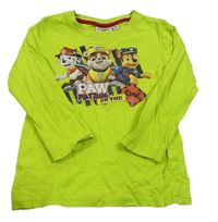 Neonově zelené triko s PAw Patrol Nickelodeon