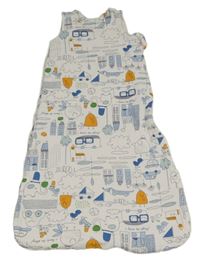 Bílý zateplený spací pytel s potiskem M&S vel. 6-18 měsíců 
