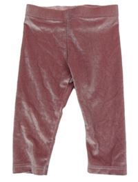 Růžové sametové legíny F&F