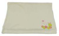 Smetanová chlupatá deka s housenkou