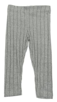 Světlešedé melírované úpletové legíny Shein