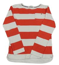 Červeno-bílé pruhované triko H&M
