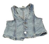 Modrá melírovaná riflová vesta H&M