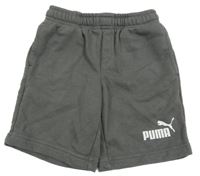 Tmavošedé teplákové kraťasy Puma