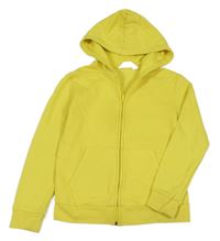 Neonově žlutá propínací mikina s kapucí H&M