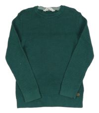 Tmavozelený vzorovaný svetr H&M