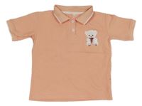 Meruňkové polo tričko s medvídkem