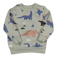 Šedá mikina s dinosaury George 