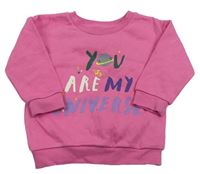 Růžová mikina s nápisem Primark