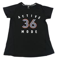 Černé sportovní tričko s číslem zn. H&M