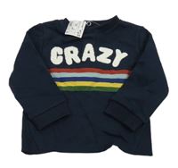 Nové - Tmavomodrá mikina s nápisem Kiabi