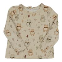 Béžové triko s medvídky 