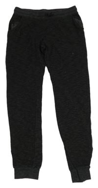 Černé žíhané tepláky 